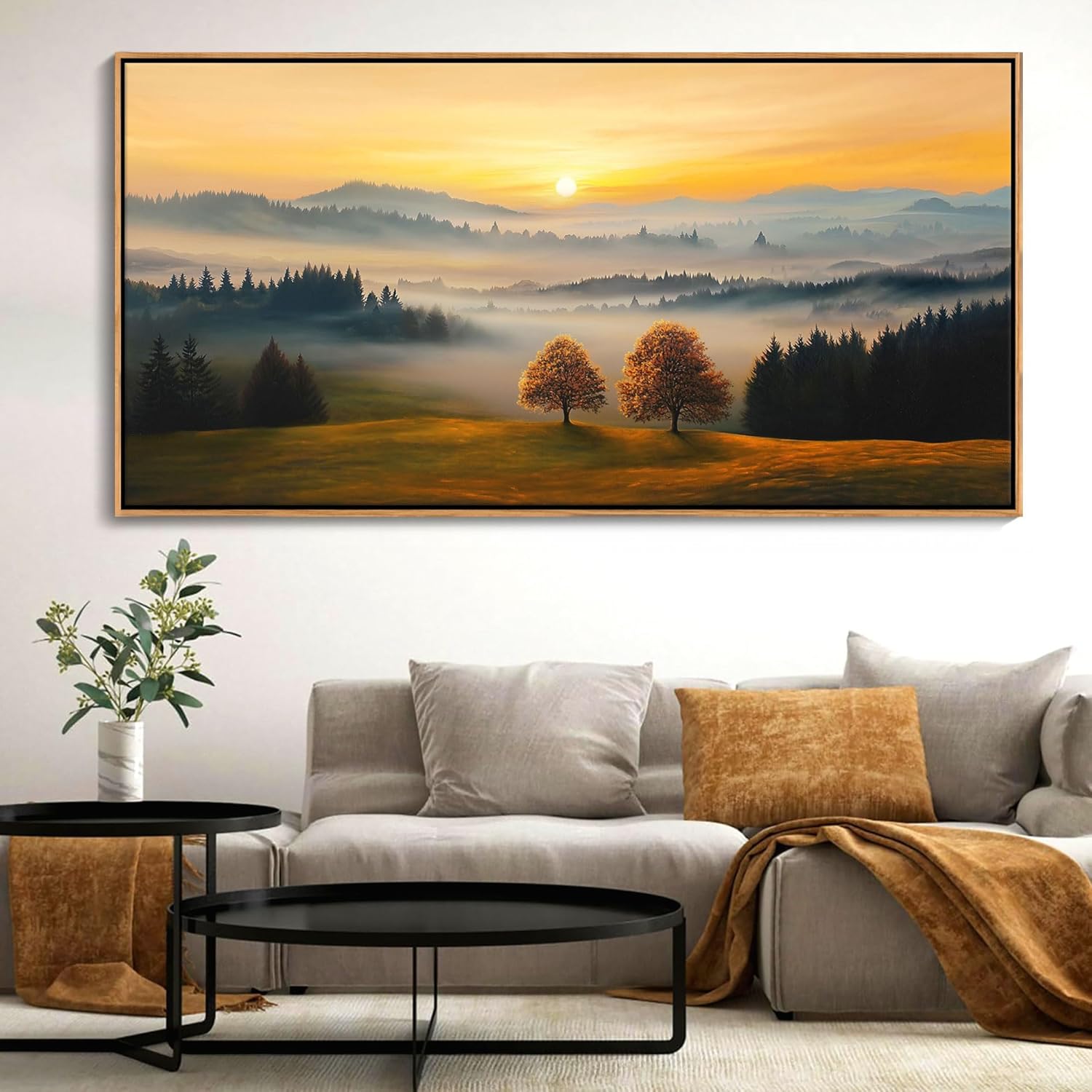 Canvas Wall Art for Living Room - Bridge Paintings Wall Decor Rustic Farmhouse Scenery Wall Pictures for Bedroom French Country Decor Country Style Bedroom Accent Landscape Artwork for Walls 20×40IN