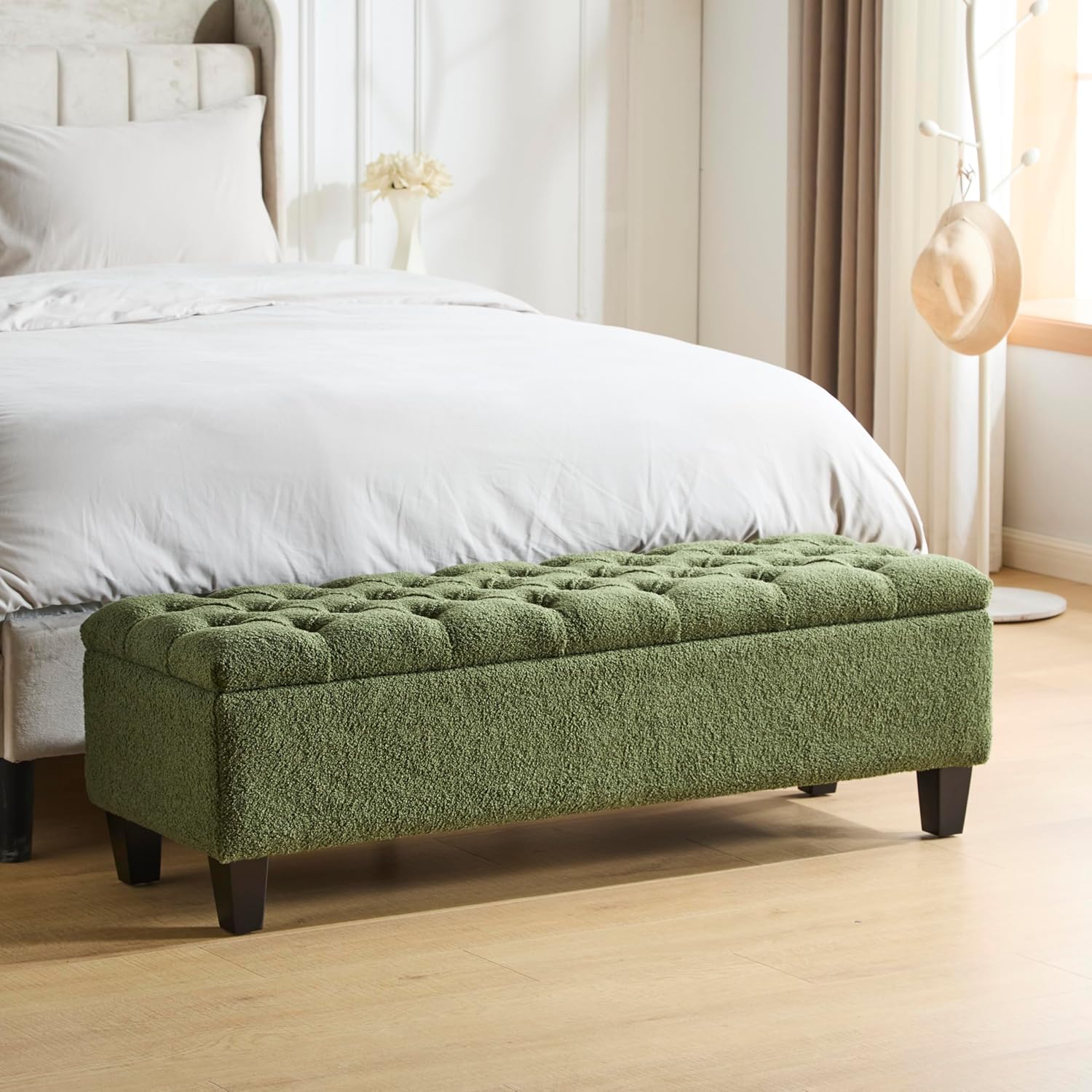 Christopher Knight Home Ottilie Fabric Storage Ottoman, Dark Grey Dimensions: 17.50”D x 51.00”W x 17.00”H