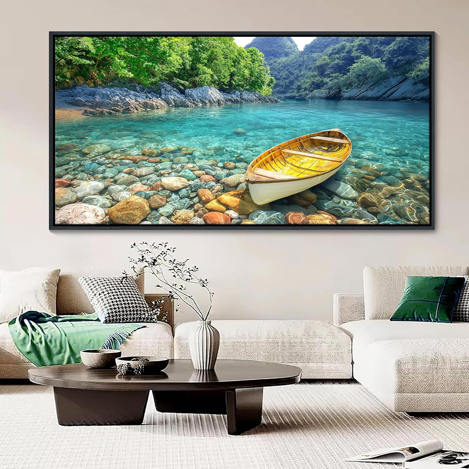 Canvas Wall Art for Living Room - Bridge Paintings Wall Decor Rustic Farmhouse Scenery Wall Pictures for Bedroom French Country Decor Country Style Bedroom Accent Landscape Artwork for Walls 20×40IN