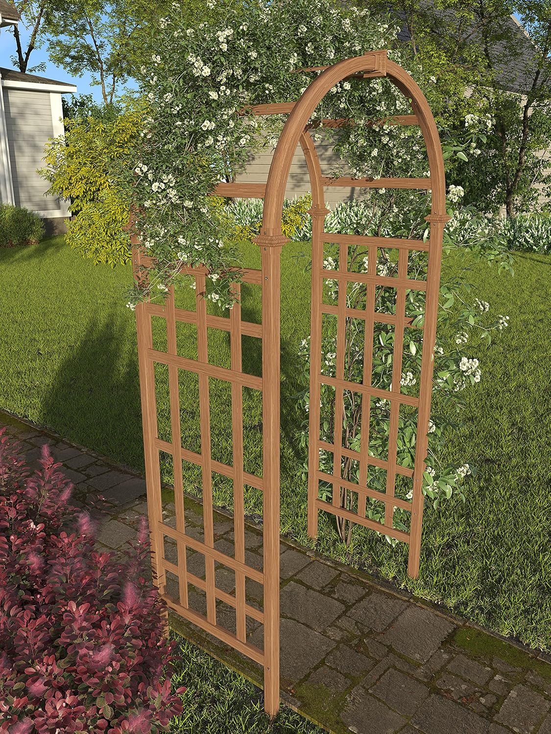 Sierra 39"W x 81"H Composite Vinyl Arbor