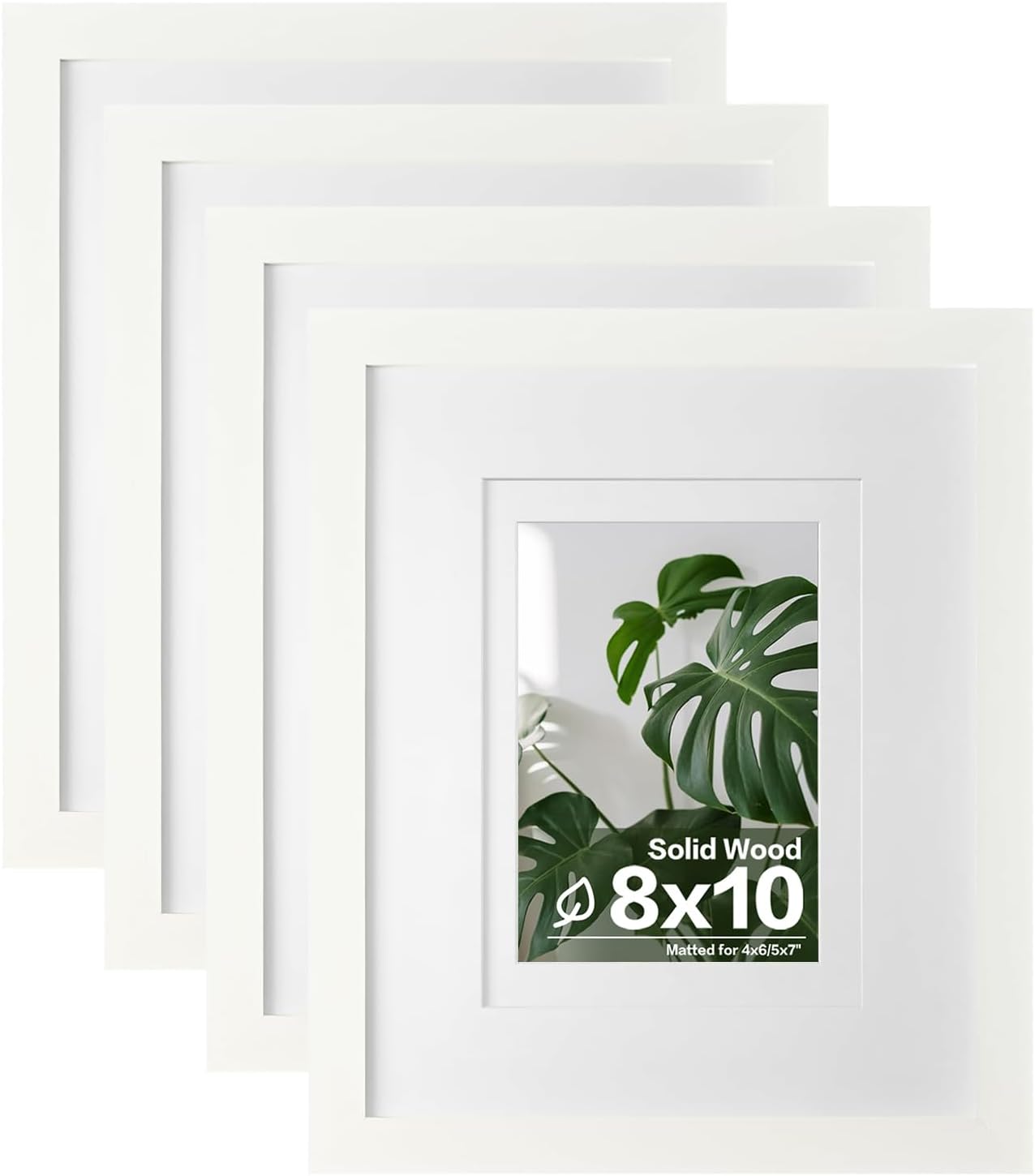 Egofine 11x14 Picture Frames with Plexiglass, Display Pictures 5x7/8x10 with Mat or 11x14 Without Mat Set of 4 for Tabletop and Wall Mounting, Carbonized Brown