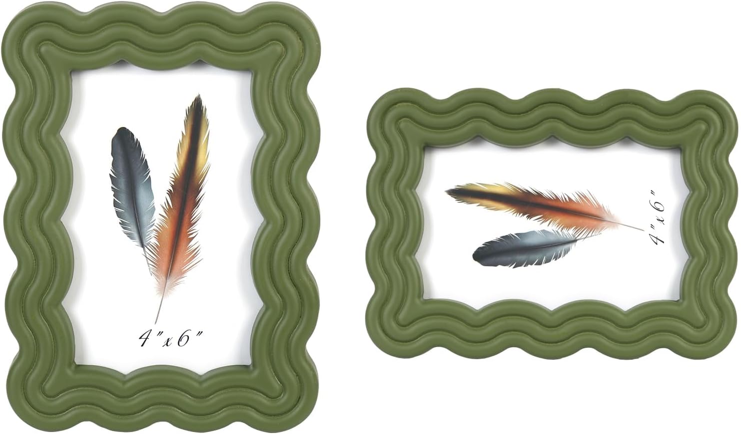 11x14 Picture Frame Set of 2 Natural Wood Photo Frames Display Pictures 8x10 with Mat or 11x14 without Mat Multi Photo Frames Collage for Wall or Tabletop Decor