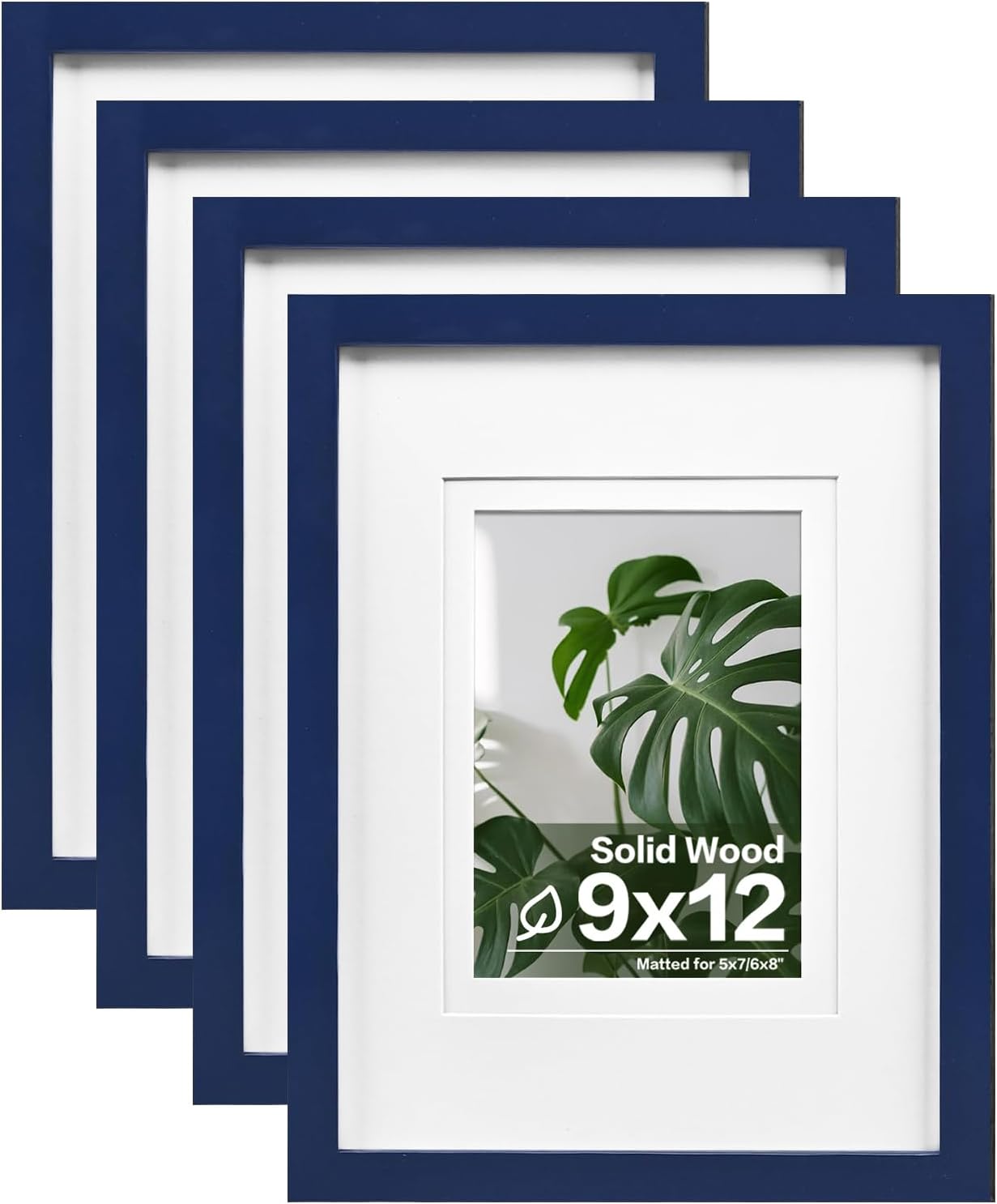 Egofine 11x14 Picture Frames with Plexiglass, Display Pictures 5x7/8x10 with Mat or 11x14 Without Mat Set of 4 for Tabletop and Wall Mounting, Carbonized Brown