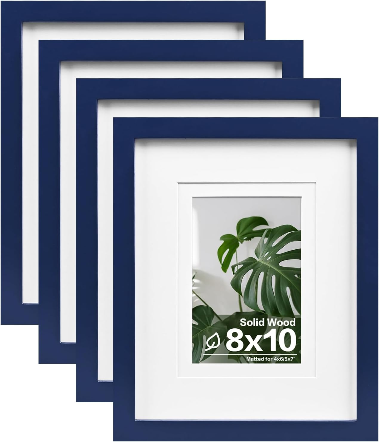 Egofine 11x14 Picture Frames with Plexiglass, Display Pictures 5x7/8x10 with Mat or 11x14 Without Mat Set of 4 for Tabletop and Wall Mounting, Carbonized Brown
