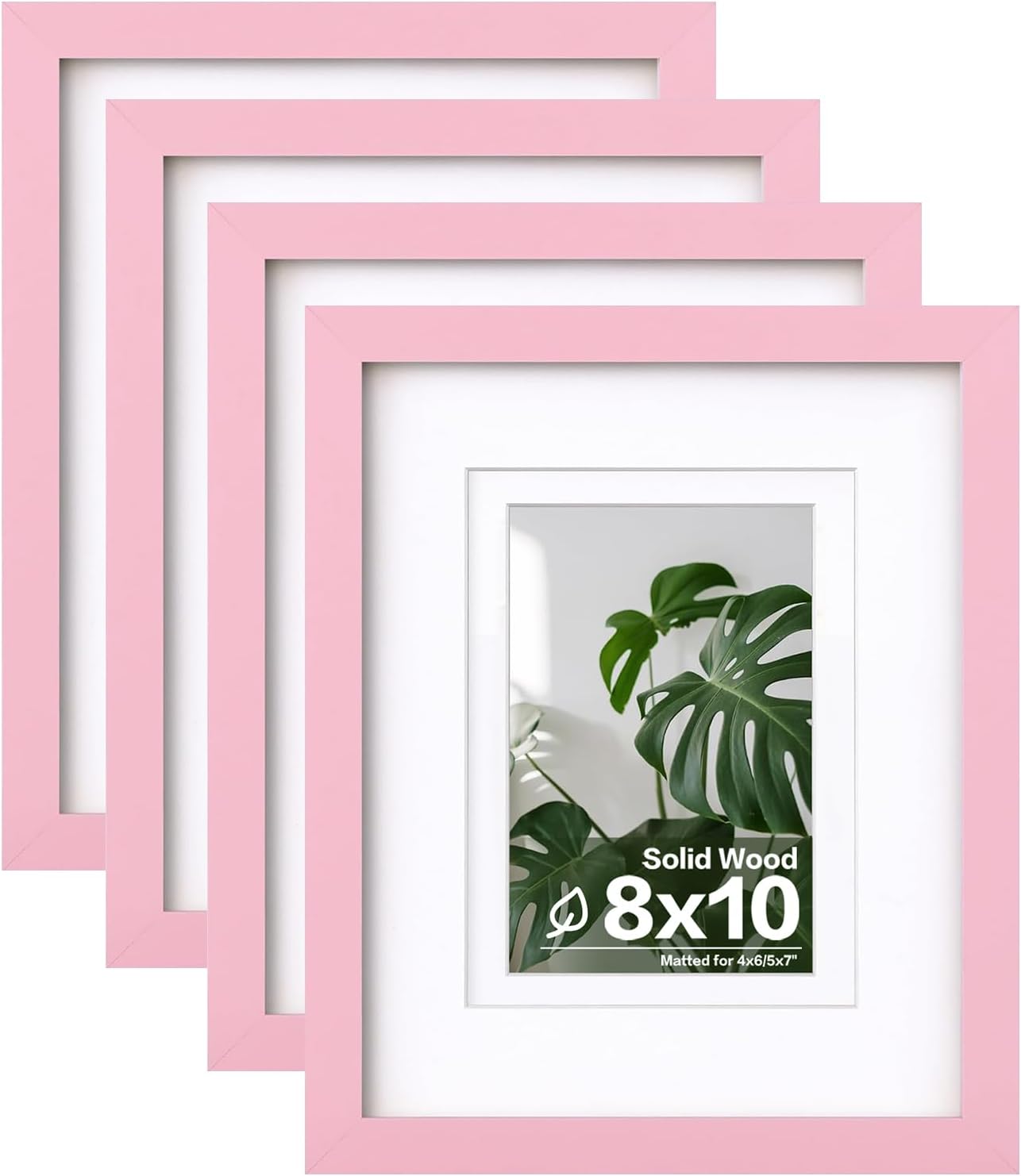 Egofine 11x14 Picture Frames with Plexiglass, Display Pictures 5x7/8x10 with Mat or 11x14 Without Mat Set of 4 for Tabletop and Wall Mounting, Carbonized Brown