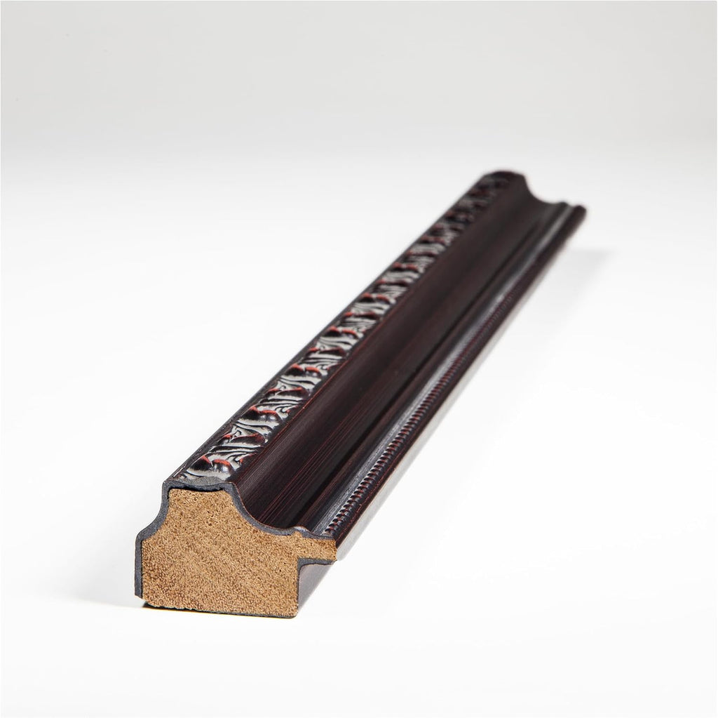 ArtToFrames 24x36 inch Black with Beads Wood Picture Frame, WOMD10188-24x36