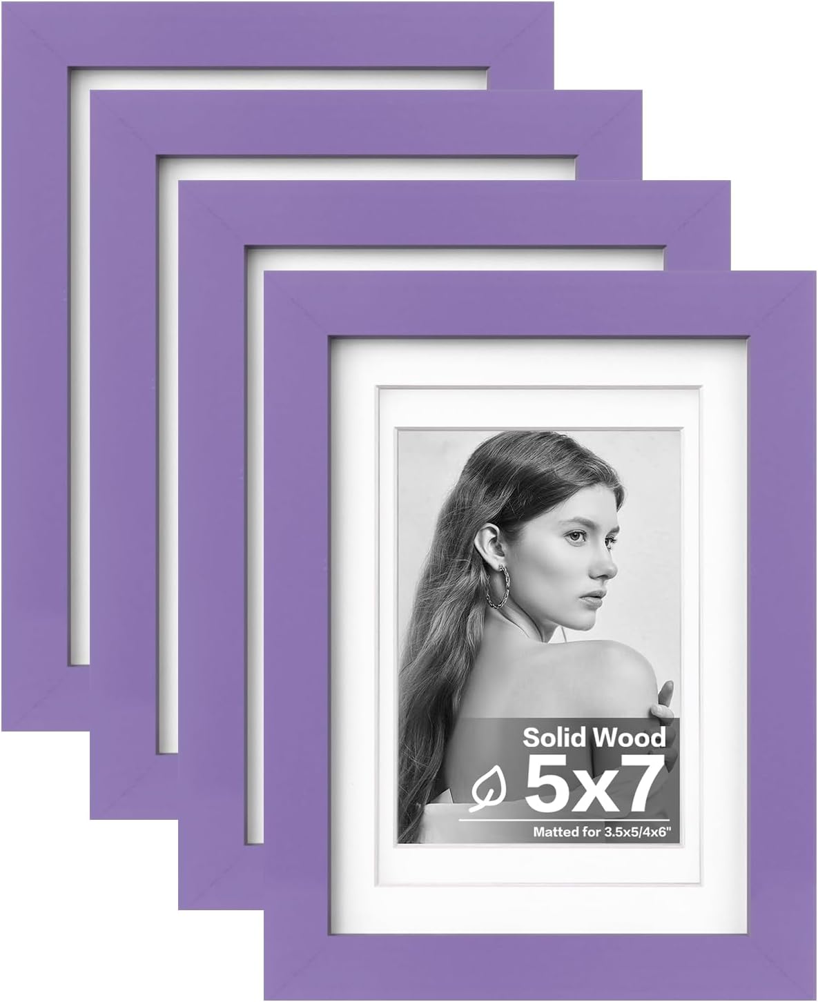 Egofine 11x14 Picture Frames with Plexiglass, Display Pictures 5x7/8x10 with Mat or 11x14 Without Mat Set of 4 for Tabletop and Wall Mounting, Carbonized Brown