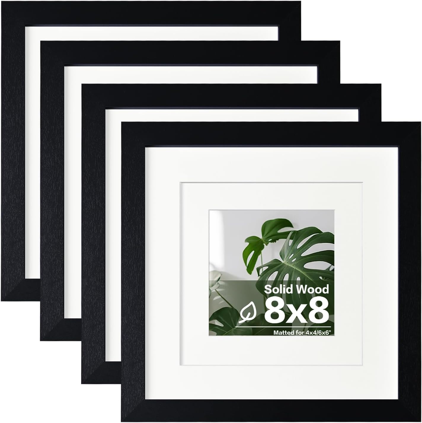 Egofine 11x14 Picture Frames with Plexiglass, Display Pictures 5x7/8x10 with Mat or 11x14 Without Mat Set of 4 for Tabletop and Wall Mounting, Carbonized Brown