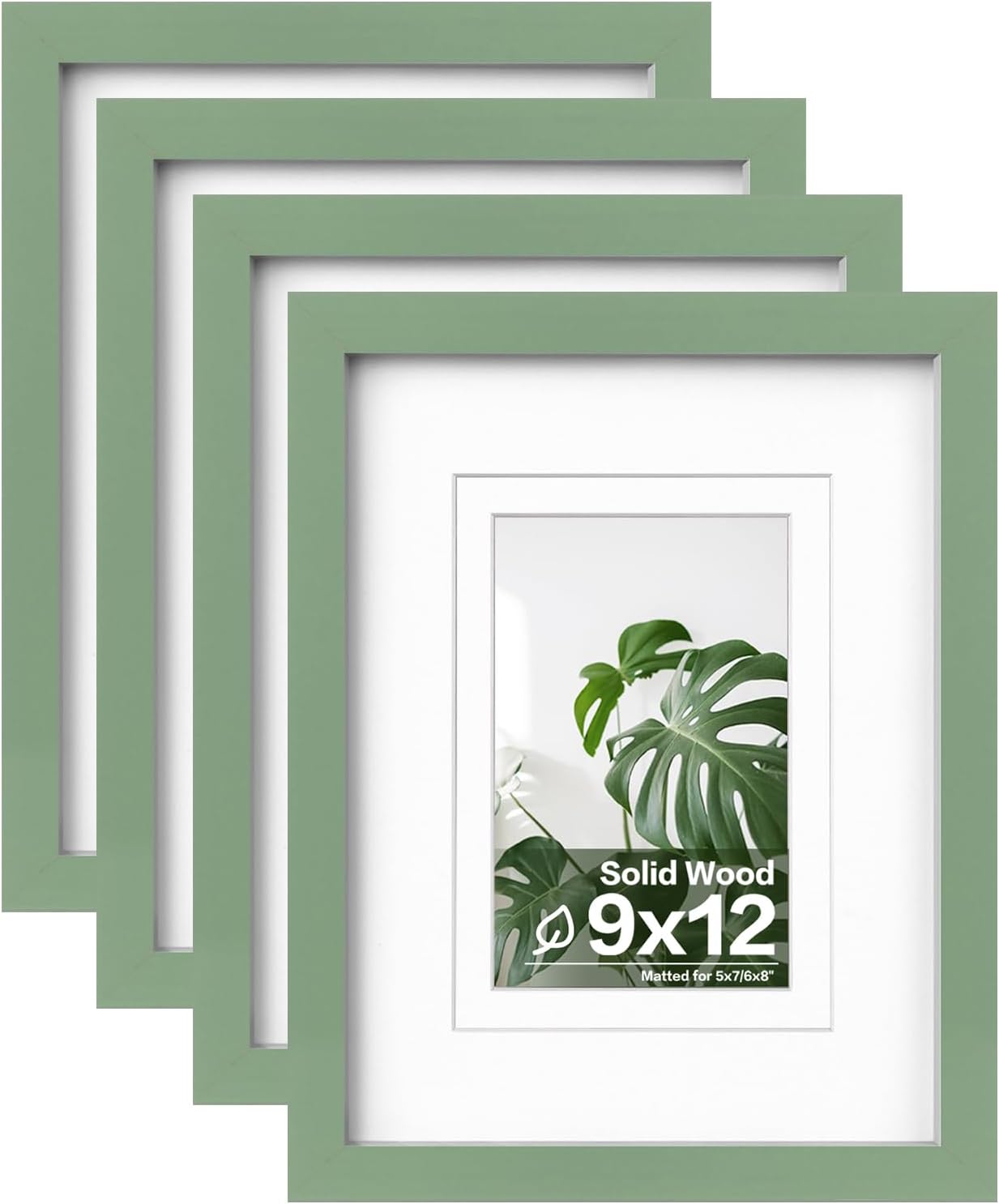 Egofine 11x14 Picture Frames with Plexiglass, Display Pictures 5x7/8x10 with Mat or 11x14 Without Mat Set of 4 for Tabletop and Wall Mounting, Carbonized Brown