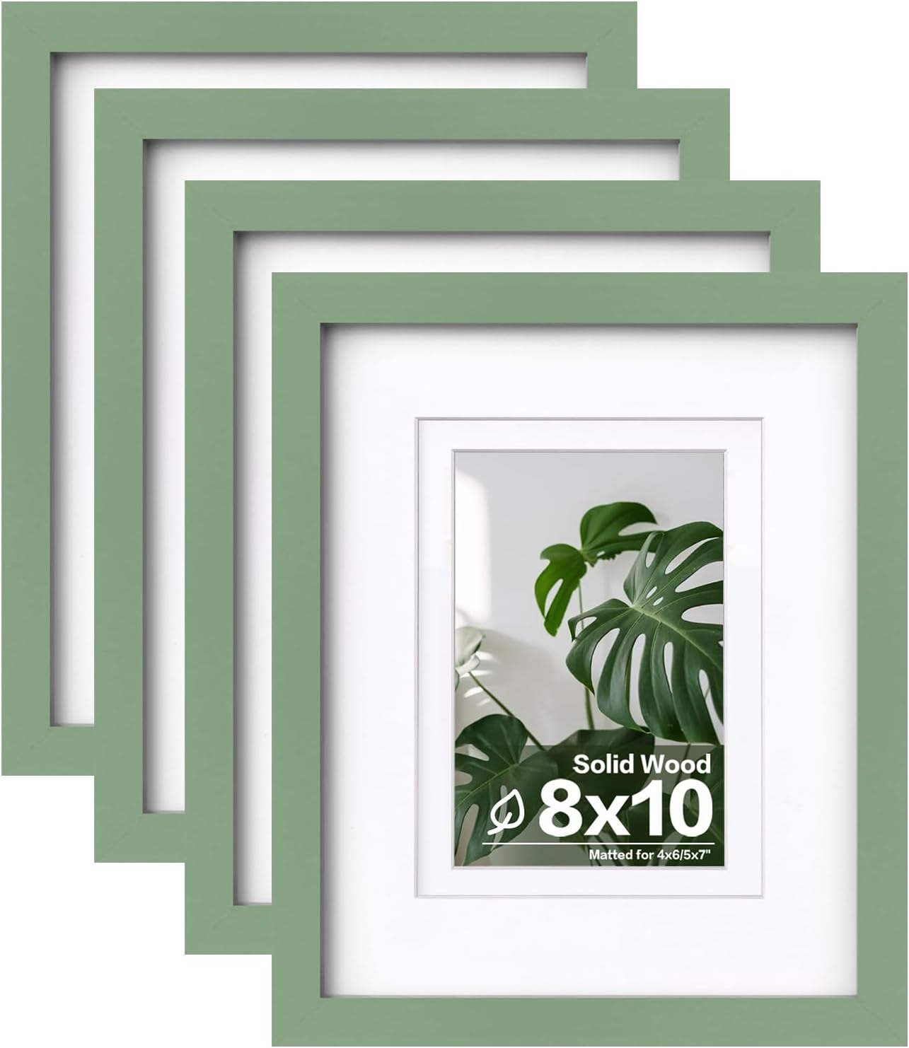 Egofine 11x14 Picture Frames with Plexiglass, Display Pictures 5x7/8x10 with Mat or 11x14 Without Mat Set of 4 for Tabletop and Wall Mounting, Carbonized Brown