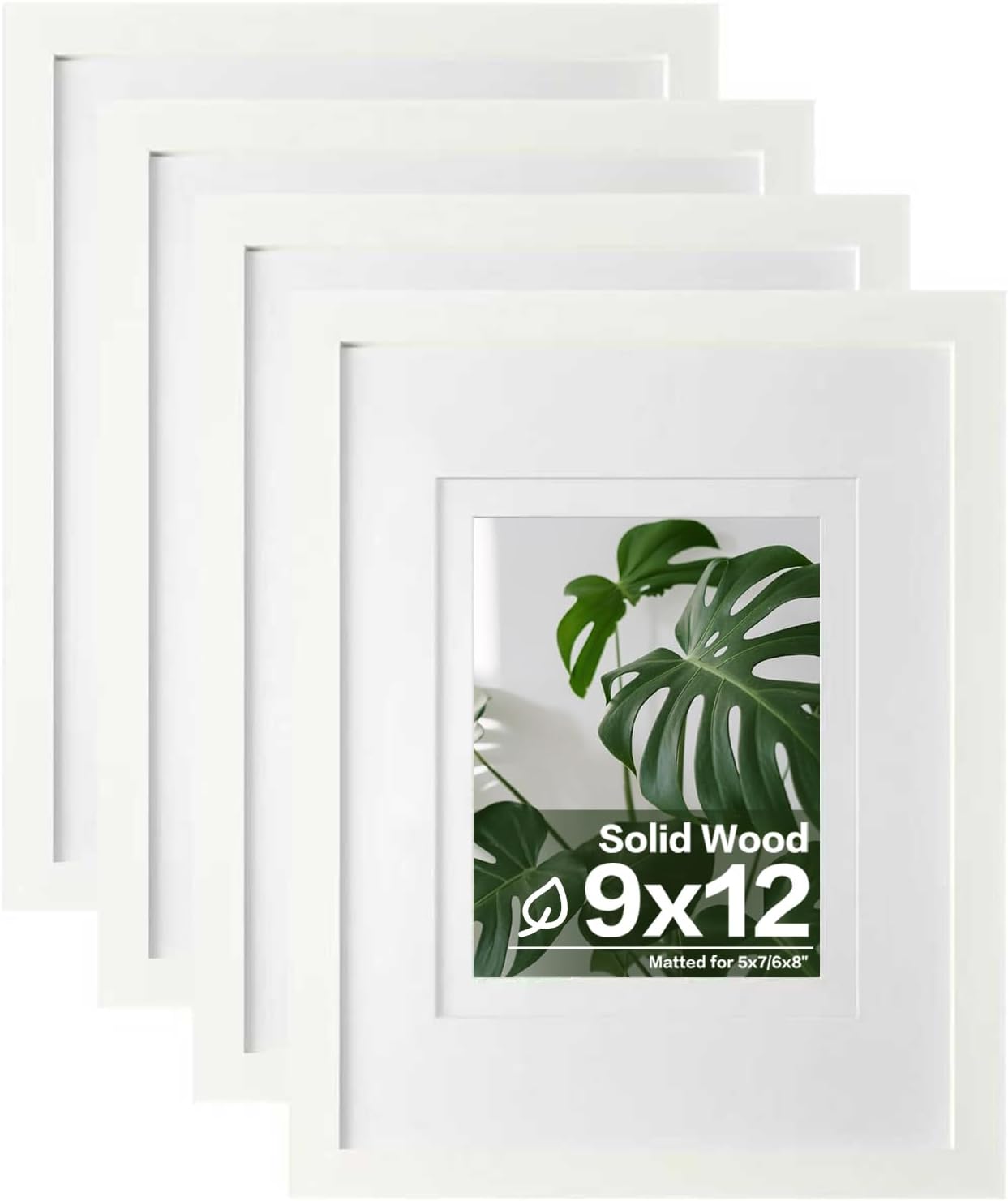 Egofine 11x14 Picture Frames with Plexiglass, Display Pictures 5x7/8x10 with Mat or 11x14 Without Mat Set of 4 for Tabletop and Wall Mounting, Carbonized Brown
