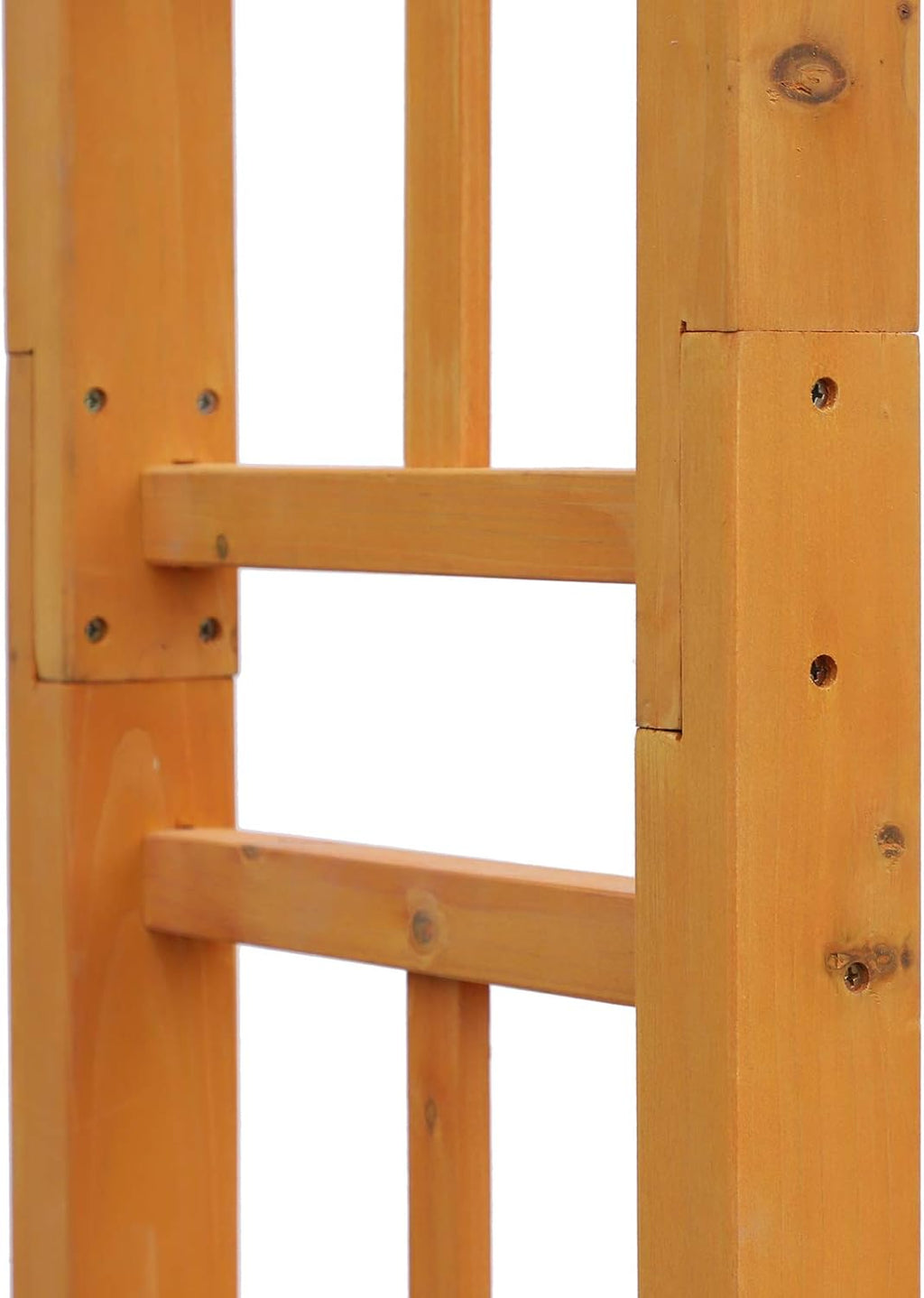 Outsunny 85" Wooden Garden Arbor for Wedding and Ceremony, Outdoor Garden Arch Trellis for Climbing Vines, Fir Wood, Orange