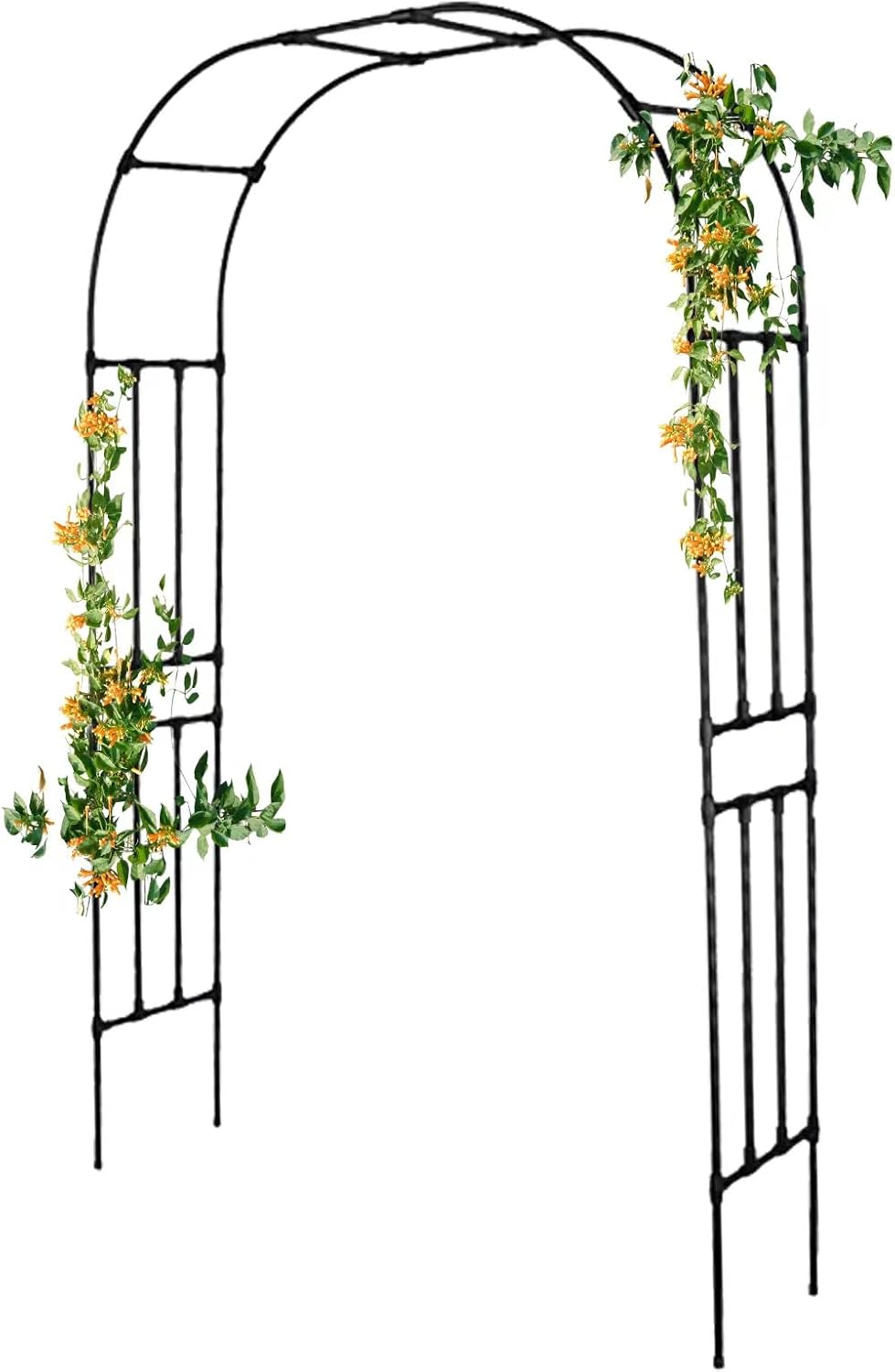 Garden Arch Trellis - Length: 126in, Height: 94.5in Garden Arch Arbor Trellis for Climbing Plants Outdoor - Garden Arch for Lawn, Party, Ceremony Wedding Decoration