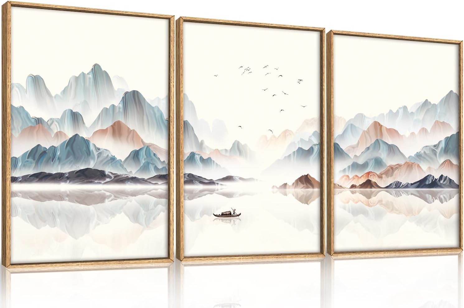 LHIUEM Large Nature Moody Floral Framed Canvas Wall Art,Abstract Dark Wall Decor,Wildflower Botanical Landscape Wall Painting,Picture Artwork for Living Room,Bedroom,Dining Room,Office -24"x36"x3