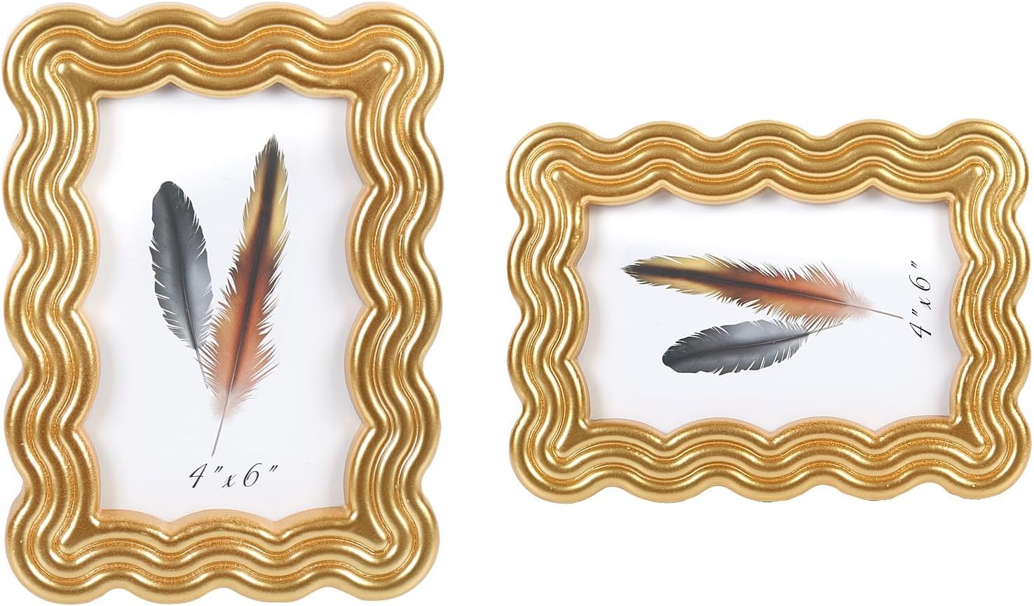 11x14 Picture Frame Set of 2 Natural Wood Photo Frames Display Pictures 8x10 with Mat or 11x14 without Mat Multi Photo Frames Collage for Wall or Tabletop Decor