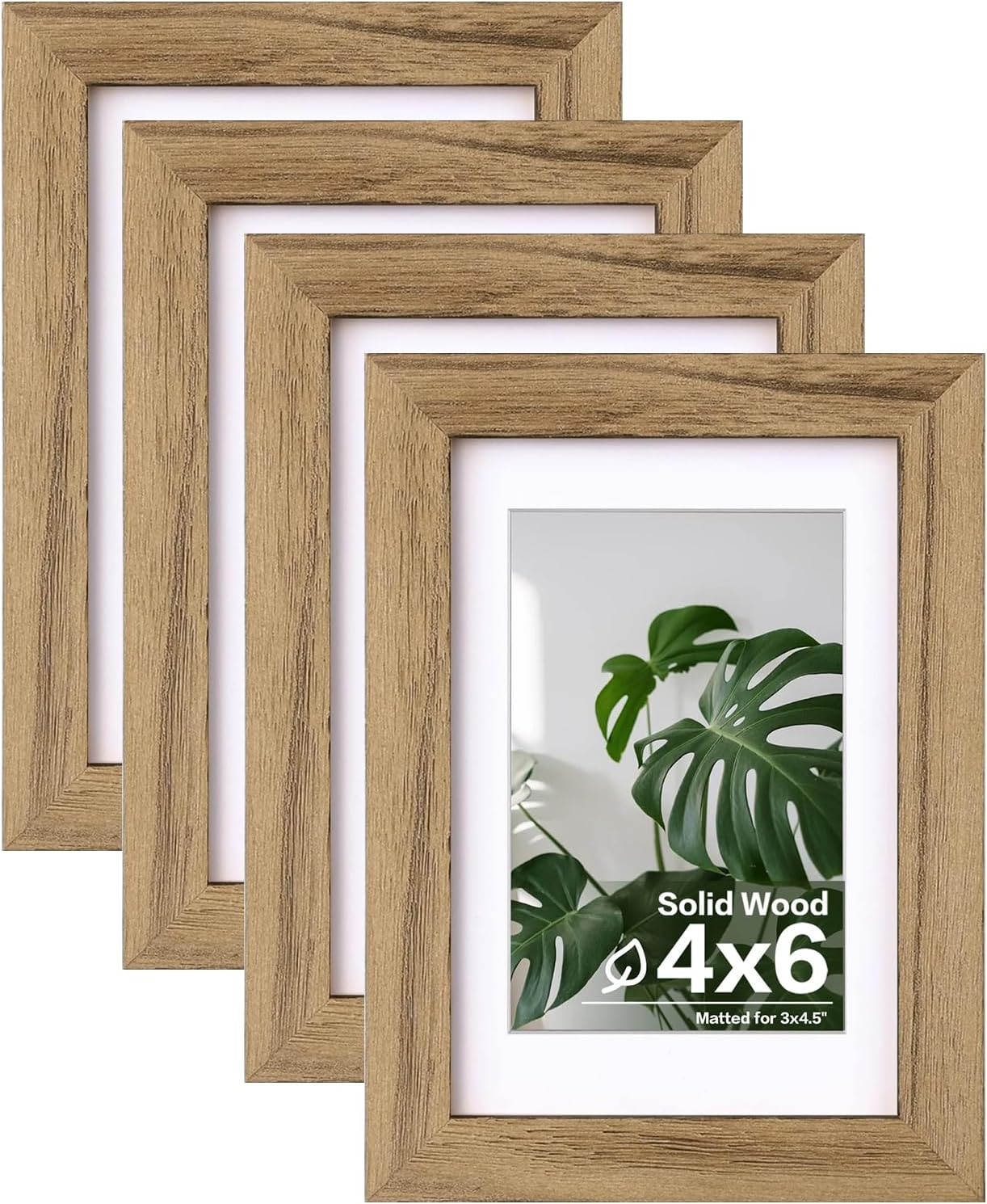 Egofine 11x14 Picture Frames with Plexiglass, Display Pictures 5x7/8x10 with Mat or 11x14 Without Mat Set of 4 for Tabletop and Wall Mounting, Carbonized Brown