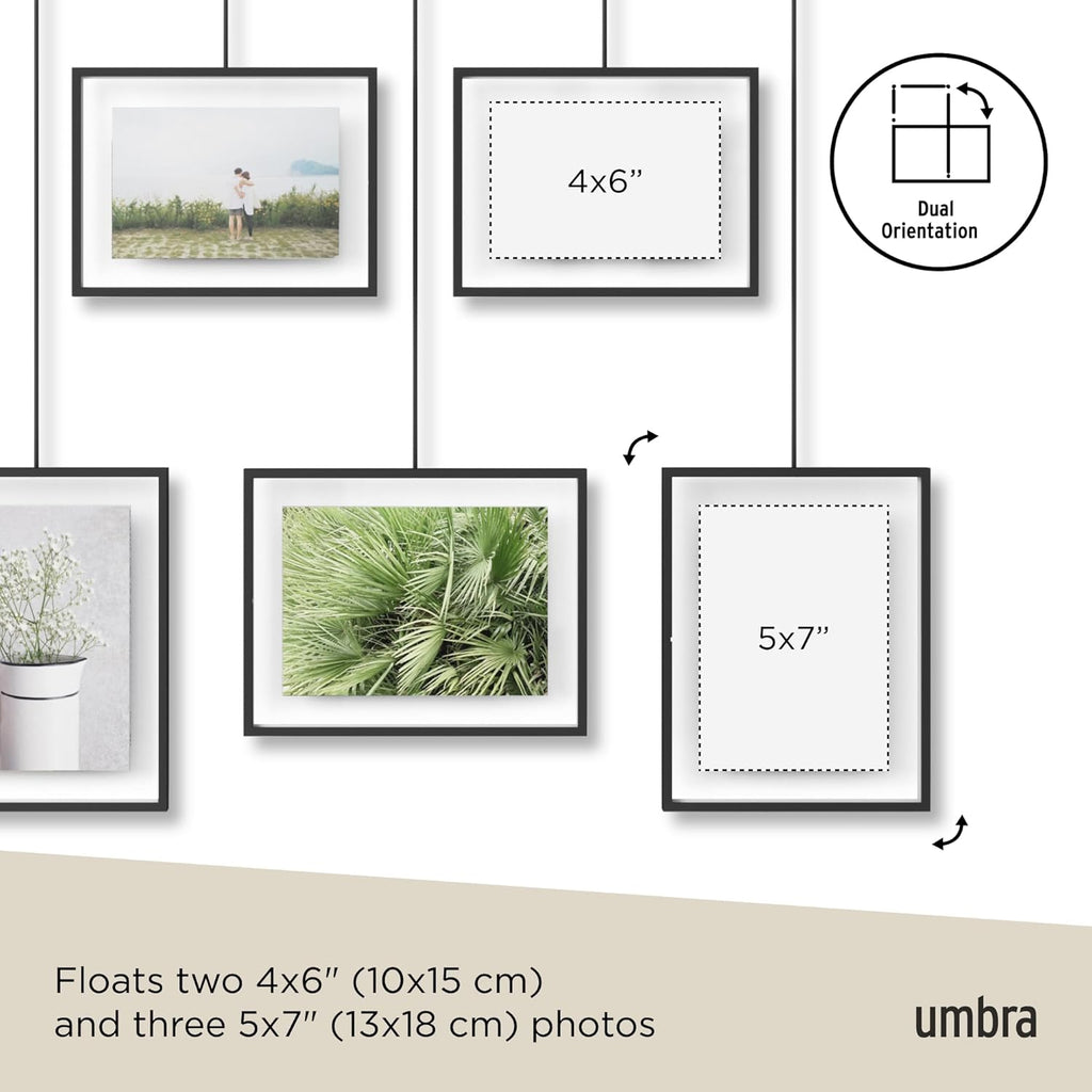 Umbra, Black Exhibit Multi Picture Frame Photo Display