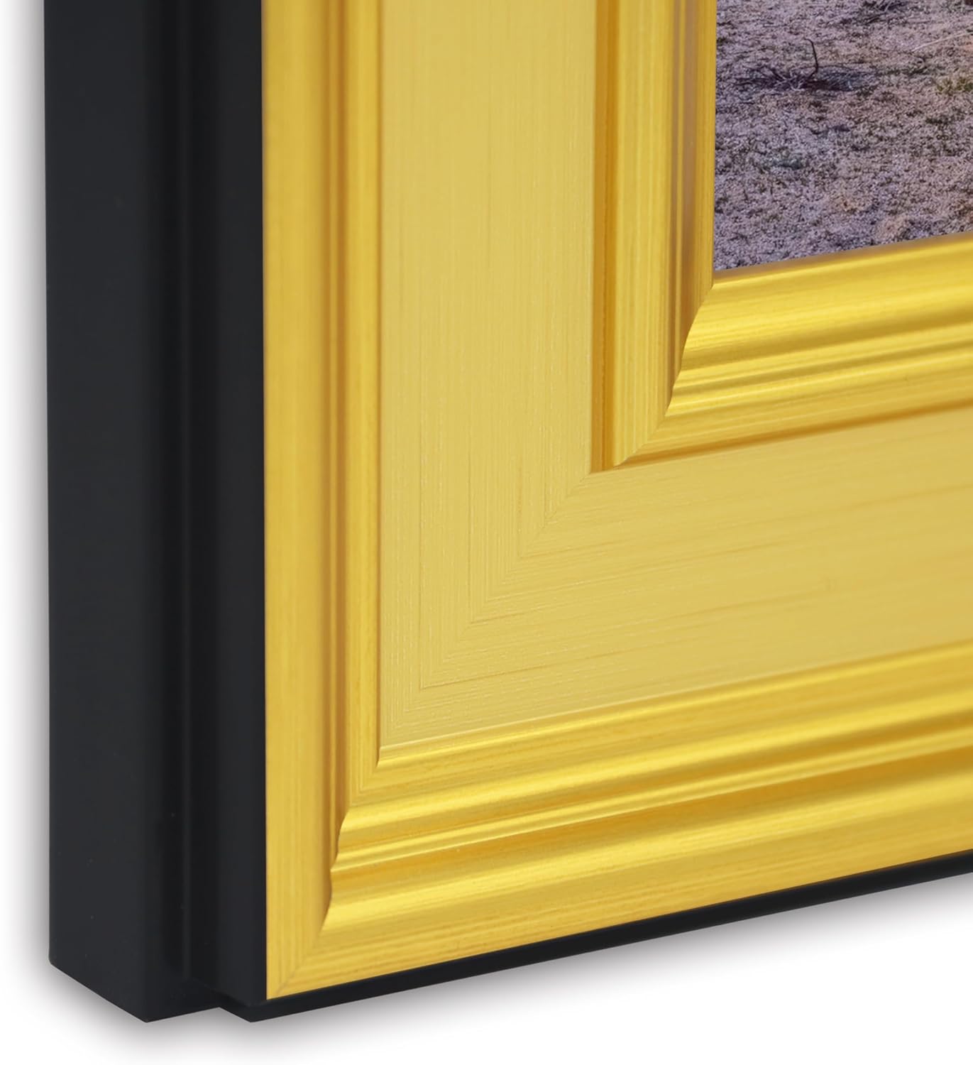 20x24 Distressed Black & Gold Ornate Antique Picture Frame – Vintage Wall Frame for 20x24 Photos, No Mat – Decorative Baroque Style for Home or Gallery Display