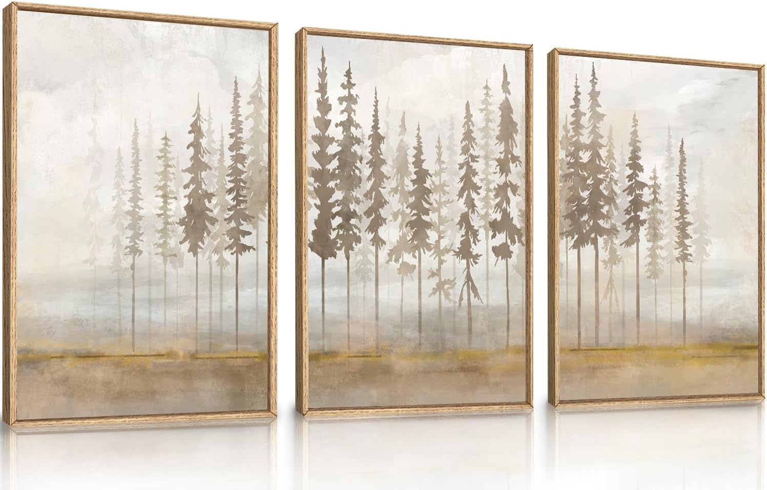 LHIUEM Large Nature Moody Floral Framed Canvas Wall Art,Abstract Dark Wall Decor,Wildflower Botanical Landscape Wall Painting,Picture Artwork for Living Room,Bedroom,Dining Room,Office -24"x36"x3