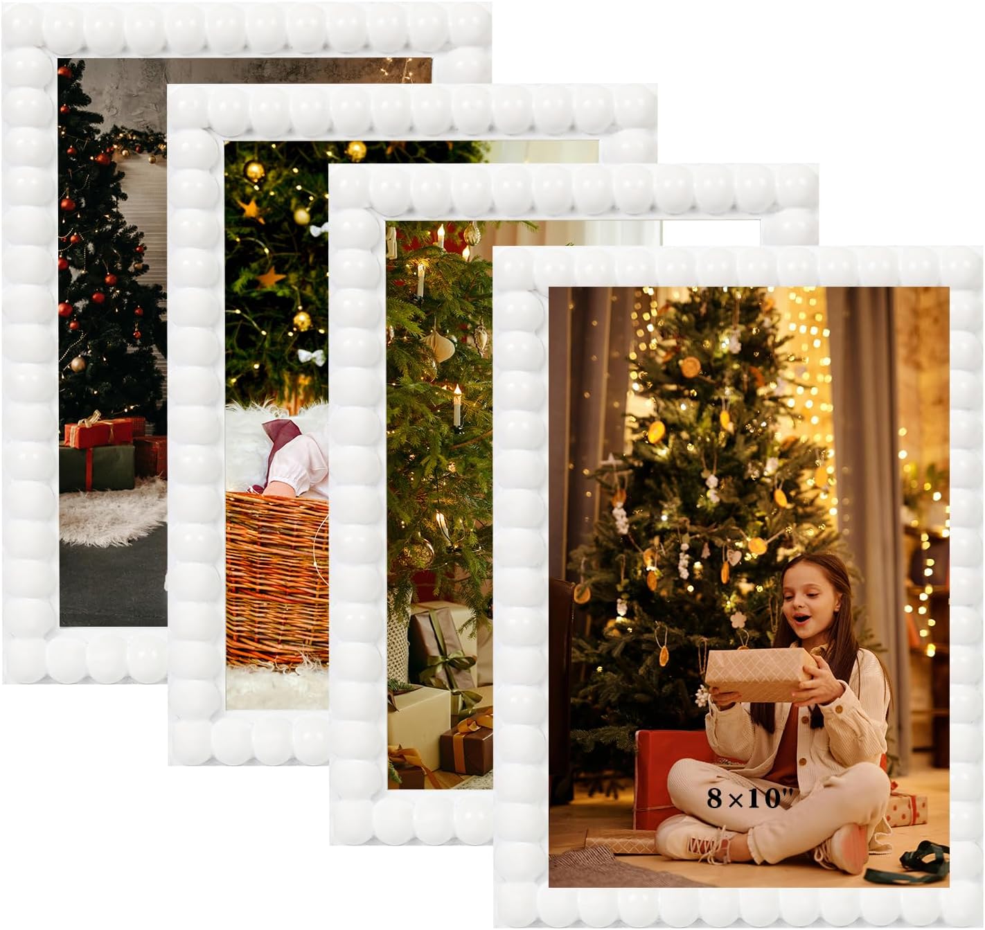 11x14 Picture Frame Set of 2 Natural Wood Photo Frames Display Pictures 8x10 with Mat or 11x14 without Mat Multi Photo Frames Collage for Wall or Tabletop Decor