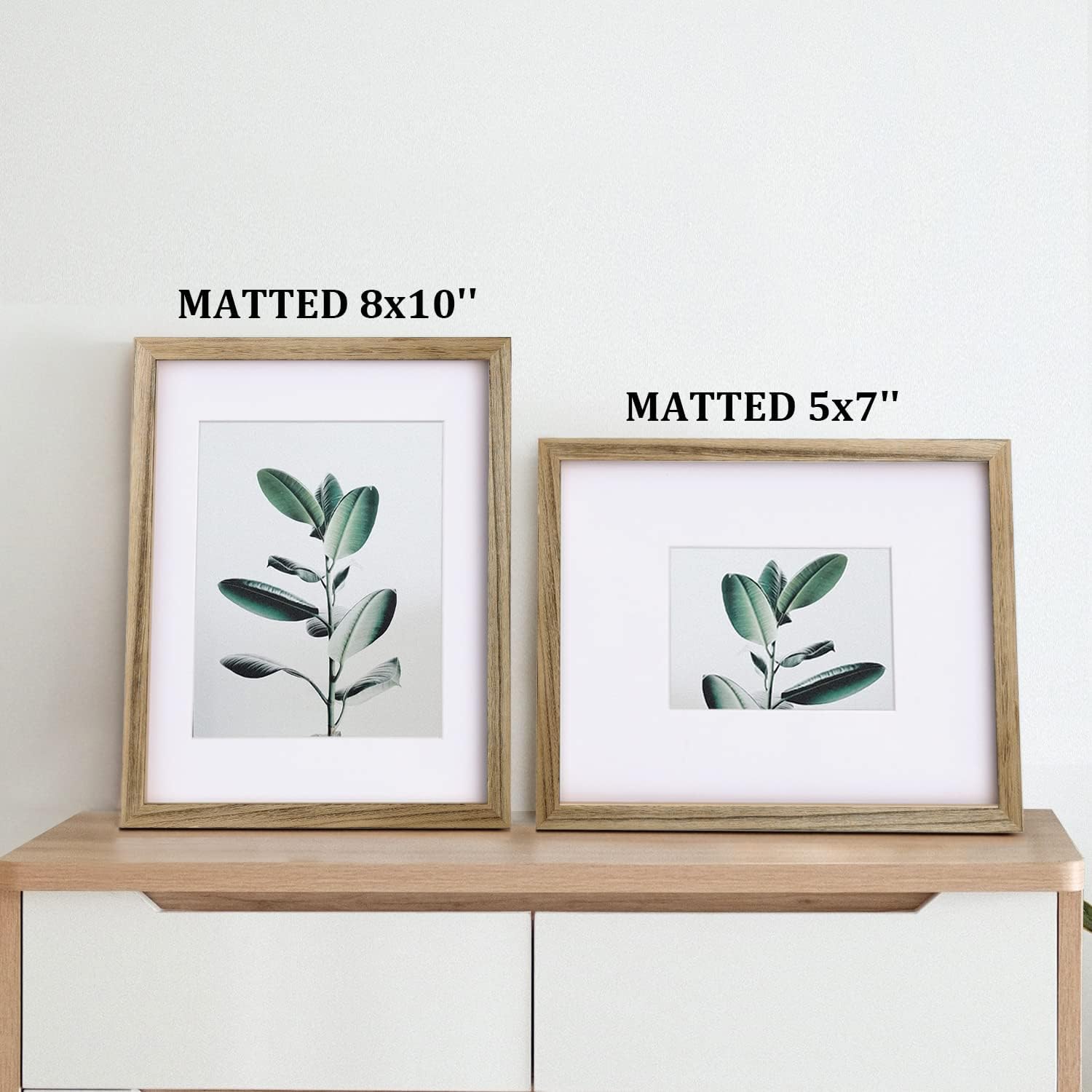 Egofine 11x14 Picture Frames with Plexiglass, Display Pictures 5x7/8x10 with Mat or 11x14 Without Mat Set of 4 for Tabletop and Wall Mounting, Carbonized Brown