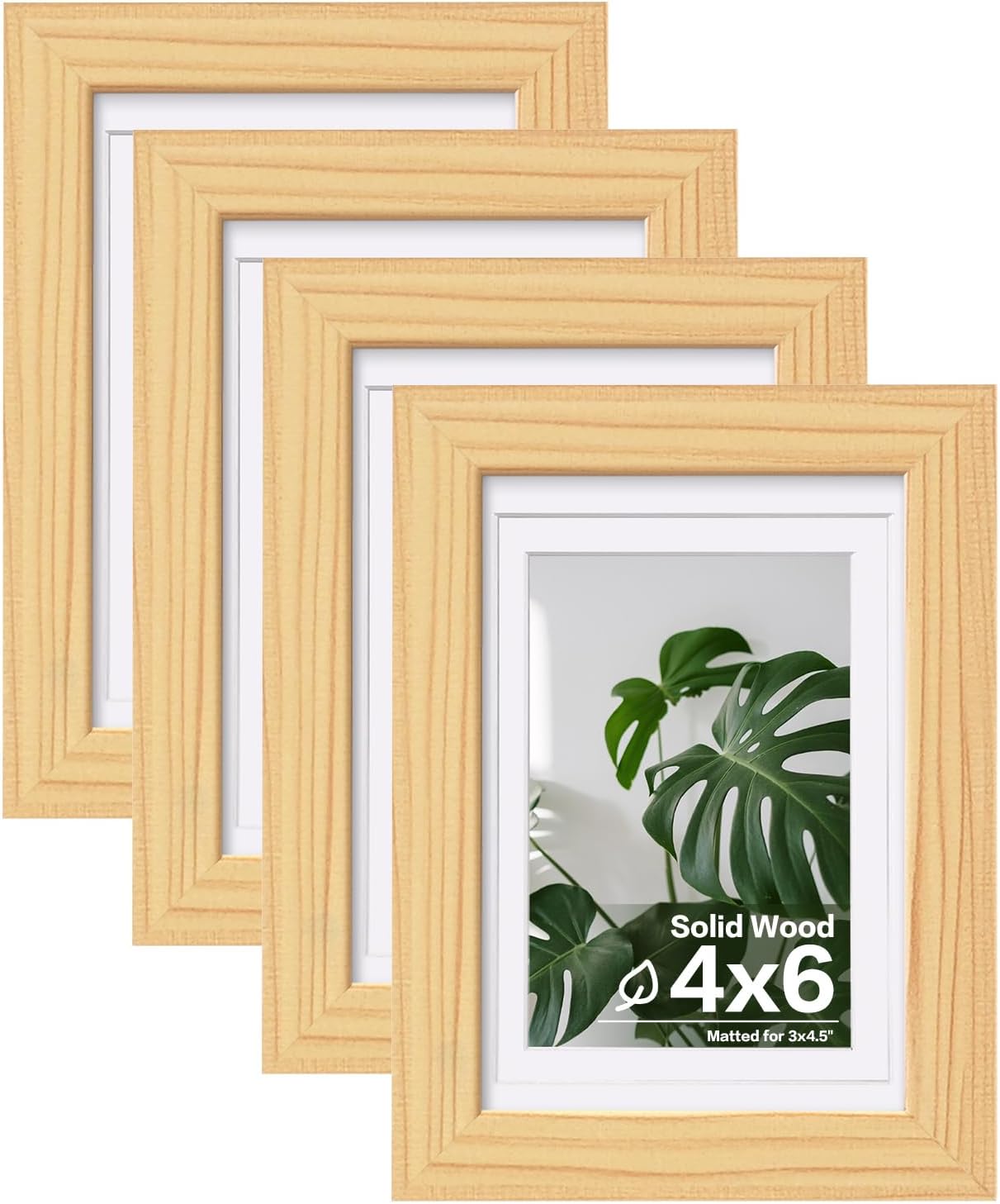 Egofine 11x14 Picture Frames with Plexiglass, Display Pictures 5x7/8x10 with Mat or 11x14 Without Mat Set of 4 for Tabletop and Wall Mounting, Carbonized Brown