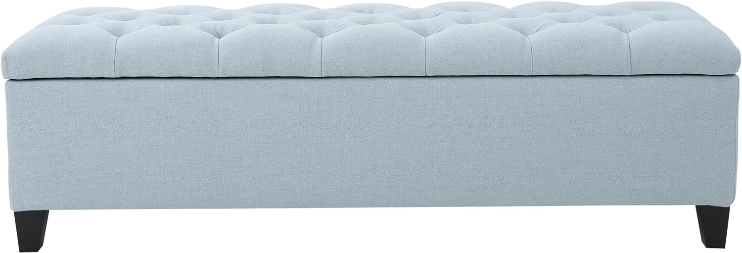 Christopher Knight Home Ottilie Fabric Storage Ottoman, Dark Grey Dimensions: 17.50”D x 51.00”W x 17.00”H
