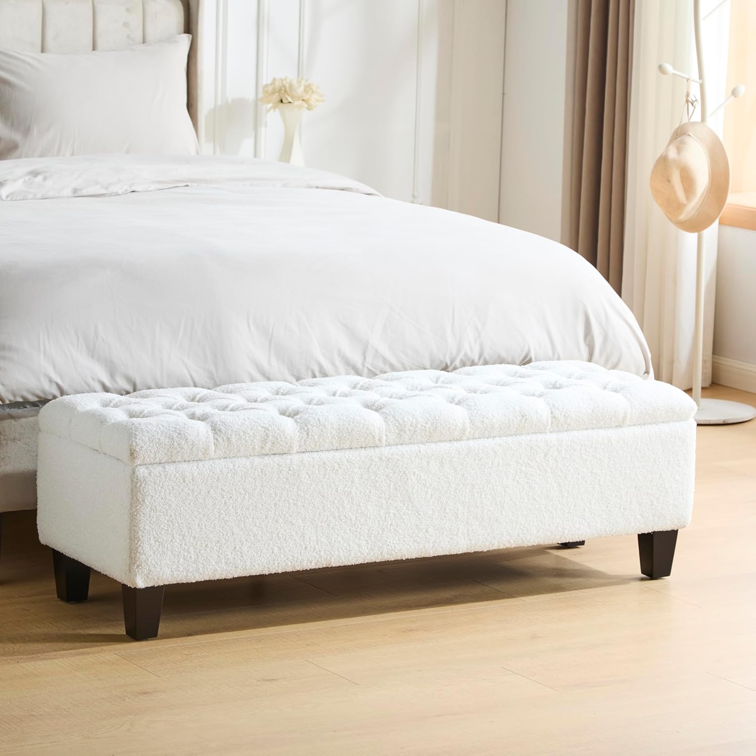 Christopher Knight Home Ottilie Fabric Storage Ottoman, Dark Grey Dimensions: 17.50”D x 51.00”W x 17.00”H