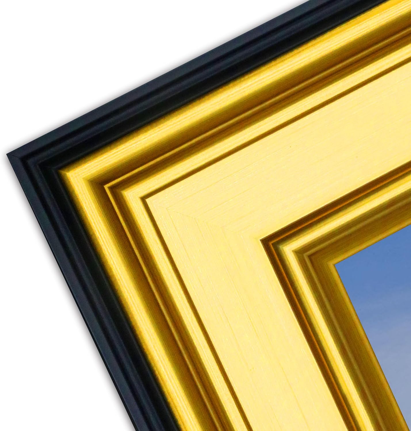 20x24 Distressed Black & Gold Ornate Antique Picture Frame – Vintage Wall Frame for 20x24 Photos, No Mat – Decorative Baroque Style for Home or Gallery Display