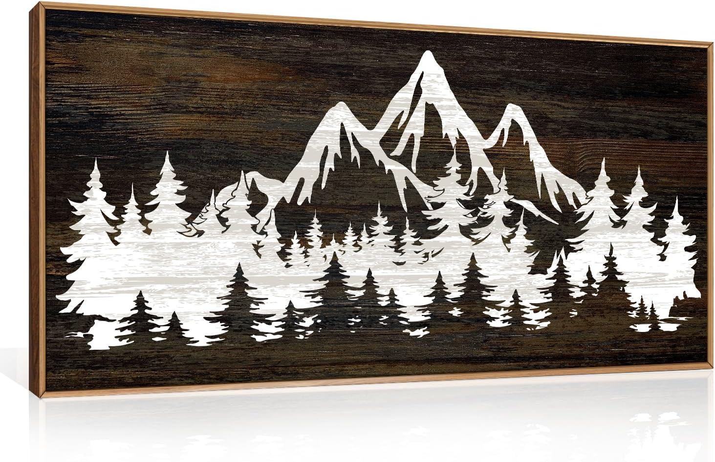 LHIUEM Large Nature Moody Floral Framed Canvas Wall Art,Abstract Dark Wall Decor,Wildflower Botanical Landscape Wall Painting,Picture Artwork for Living Room,Bedroom,Dining Room,Office -24"x36"x3