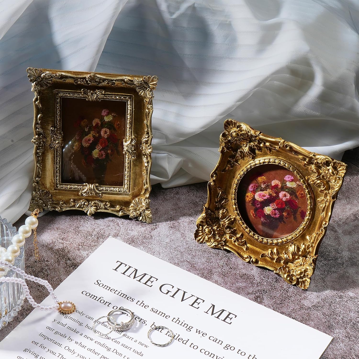 10 Pack Vintage Picture Frames for Wall or Tabletop Display Ornate Vintage Picture Frames Vintage Wall Art for Gallery Bedroom Living Room Antique Photo Frame for Wall Décor