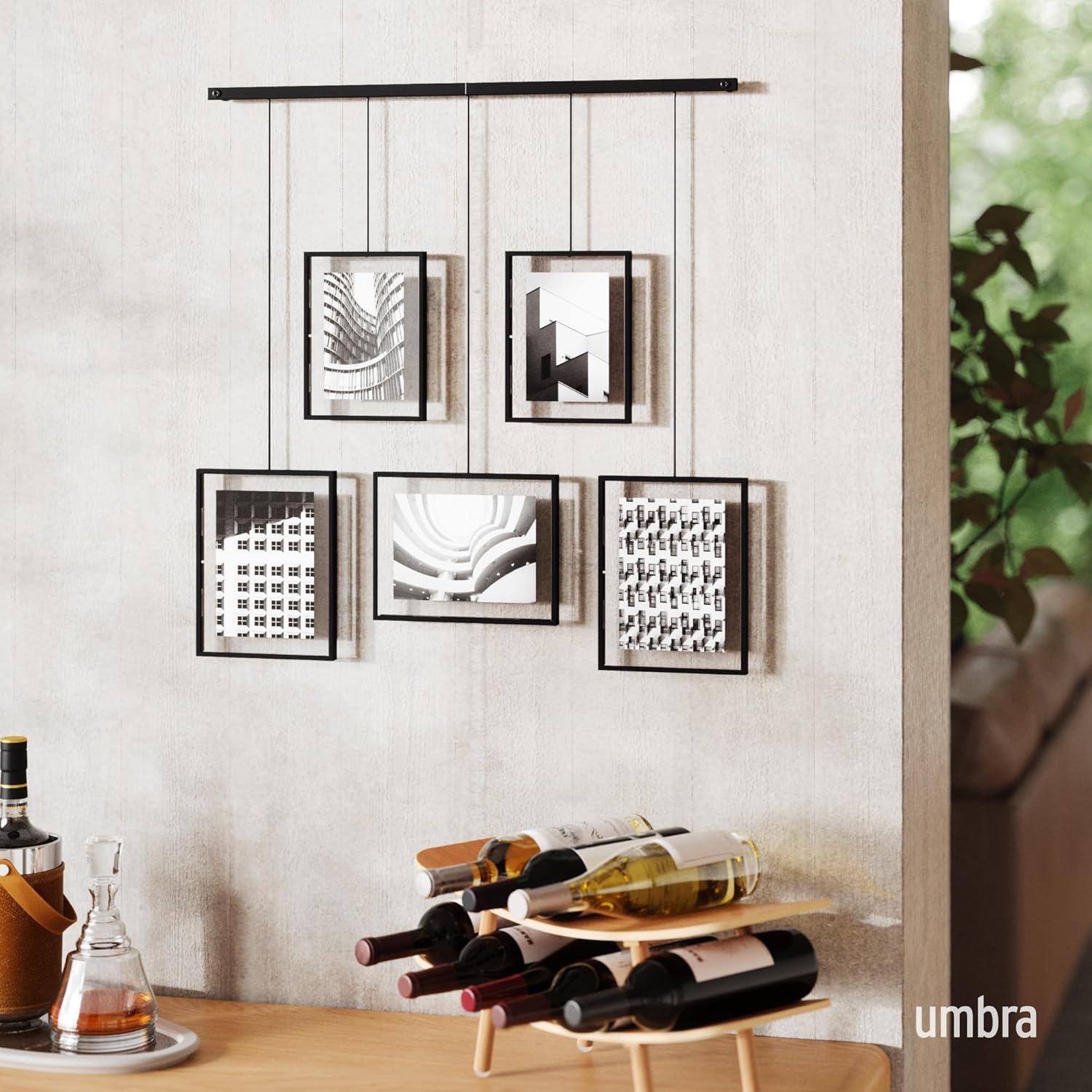 Umbra, Black Exhibit Multi Picture Frame Photo Display