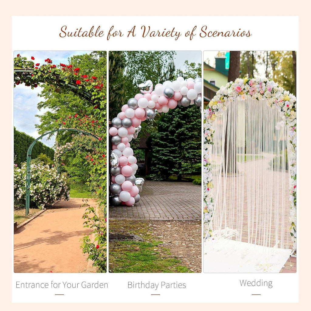 Outsunny 85" Wooden Garden Arbor for Wedding and Ceremony, Outdoor Garden Arch Trellis for Climbing Vines, Fir Wood, Orange