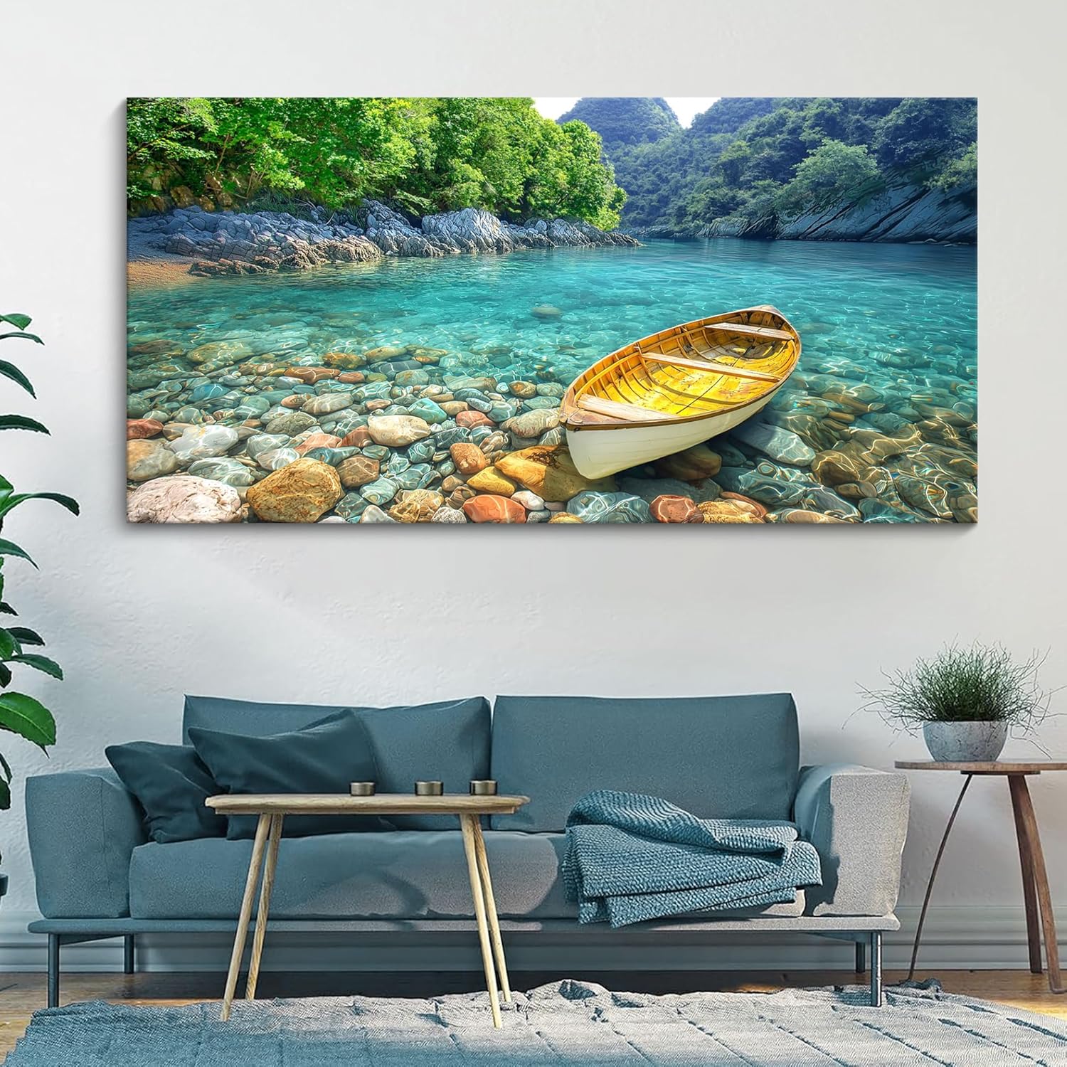 Canvas Wall Art for Living Room - Bridge Paintings Wall Decor Rustic Farmhouse Scenery Wall Pictures for Bedroom French Country Decor Country Style Bedroom Accent Landscape Artwork for Walls 20×40IN